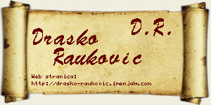 Draško Rauković vizit kartica